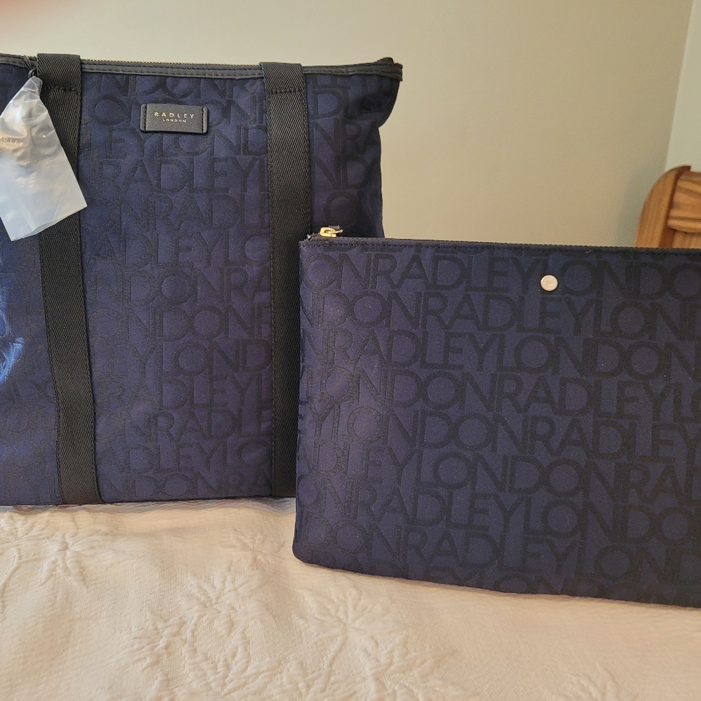 Radley London Signature Large Jacquard Tote and Pouch